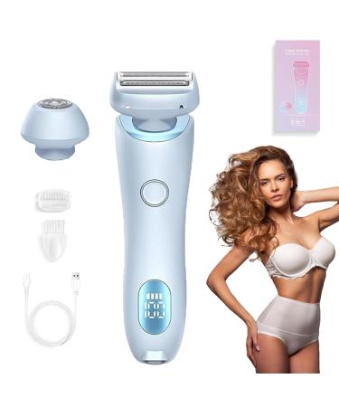 Dusk Razor for Women Dusk Glide Pro 3.0 2 in 1 Electric Shaver Razors for Women The Glide Pro 3.0 Razor Dusk Dusk Official Razor Dusk Glide Pro 3.0 Shaver (Blue)