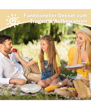 Baseola Silicone Baby Plate Set with Suction Cup & Lid | BPA-Free Divided Children's Dishes (3 Pieces Dark Green Brick Red Beige) - Perfect for Easy Mealtime - Buy Online on GoSupps.com