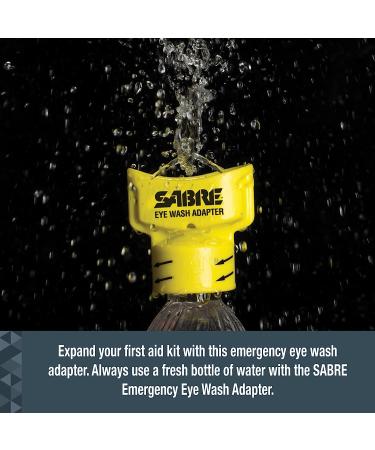 SABRE Eye Wash Adapter - Water Bottle Eye Wash Device - Flushes Contaminants - Yellow 2.4 oz - Buy Online on GoSupps.com