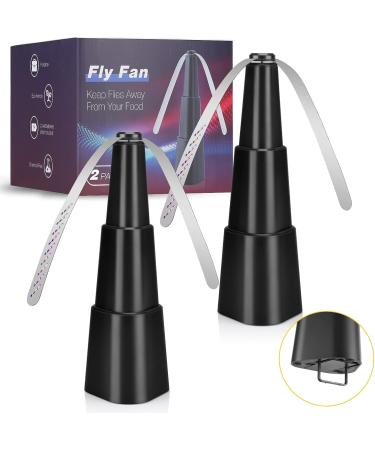2 Pack Fly Fans for Tables Bug Repellent Fans for Outdoor Indoor Keep Flies Away Portable Automatic Fly Fans Fly Fans with Hook for Picnic Patio Restaurant Party Home Camping Garden Dining - Buy Online on GoSupps.com