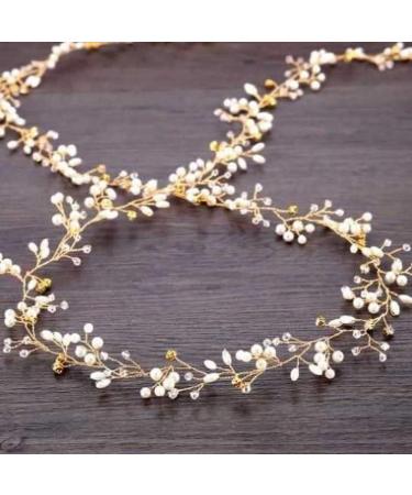 Wedding Hair Vine  KeenKun Gold Long Bridal Headband Hair Accessory for Women and Girls11