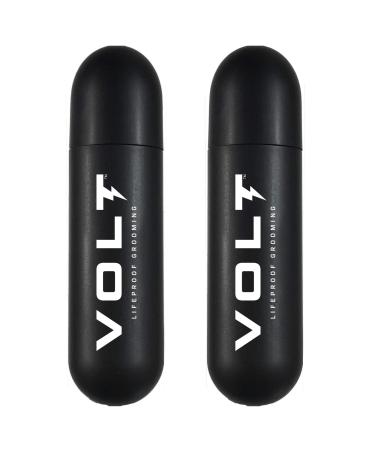 VOLT Grooming Instant Beard Color ECO 2 Pack Refill - Smudge and Water Resistant Quick Drying Brush on Color for Beards and Mustaches, Onyx (Black) 2 Pack Refill Onyx (Black)