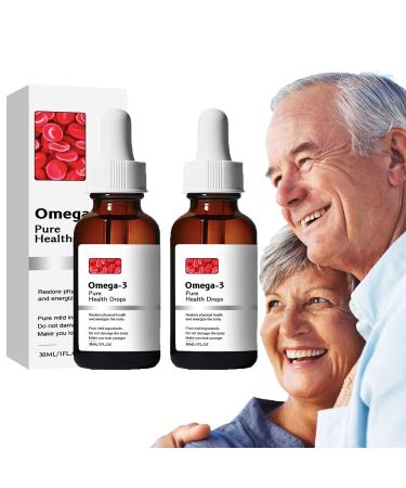Natravor Omega-3 Natural Vasclear Drops 30 ml/1 fl oz NATRAVOR Omega-3 Drops Body Care Drops Relieve Physical Discomfort (2PCS)