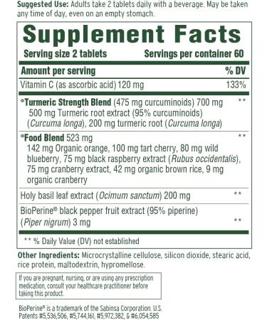 Buy MegaFood Turmeric Strength for Whole Body - 120 Tablets | Natural Support for Health - Buy Online on GoSupps.com