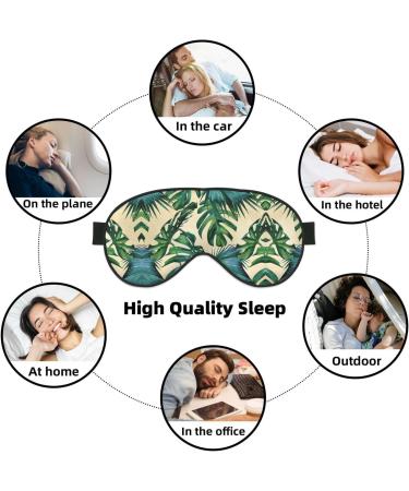 Green Banana Leaves Eye Mask - Soft Breathable Sleep Patch for Women | Perfect for Travel & Relaxation - Buy Online on GoSupps.com