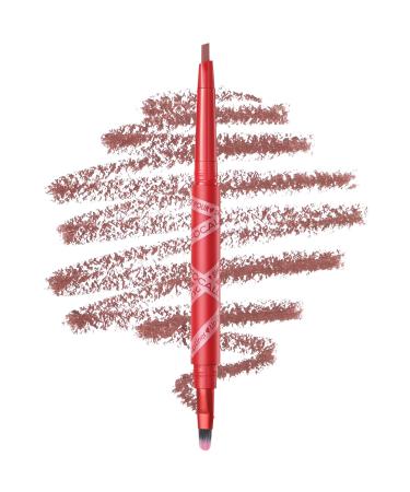 FOCALLURE NOT YOUR Sweetheart Lip Liner Duo-head Lip Liner Pencil with Brush Ultra Fine Lip Pencil Smooth Define Shape & Fill Lips #04 SPOILED BABE