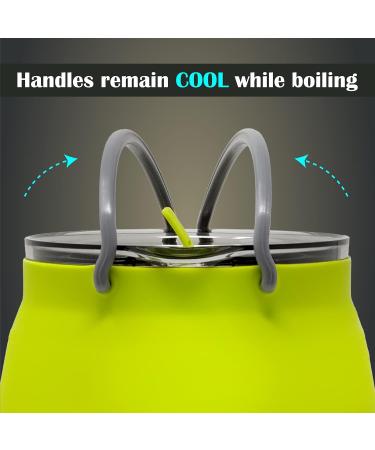 Camping Kettle - Collapsible 1 Liter Capacity for Hiking & Backpacking | Includes Silicone Trivet | Outdoor Cooking Gear - Buy Online on GoSupps.com