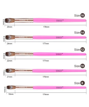 Professional Kolinsky Acrylic Nail Brush Size 10 - Salon Grade Application Brush for Nail Art - Beginner Friendly (Pink-10#) - Buy Online on GoSupps.com
