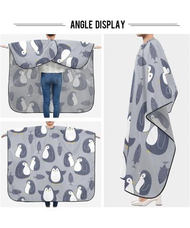 Waterproof Barber Cape - Unisex Hair Cutting Bib with Penguin Fish & Cheetah Prints for Men | Shop Internationally - Buy Online on GoSupps.com
