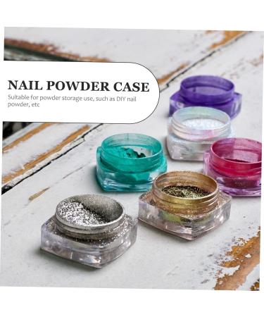Beavorty 1pc Box Glitter storage box nail art tools nail glitter storage container rhinestone tools nail tools dip powder container nail powder recycling Nail Salon Supplies rhinestones set 7x4.4cm Black - Buy Online on GoSupps.com