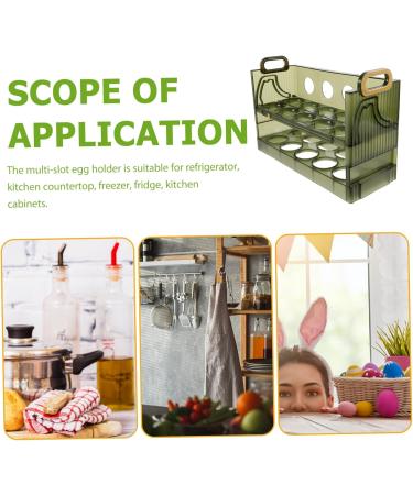OUNONA Egg Storage Box Fridge Eggs Drawer Household Egg Organizer Egg Holder Automatic Clamshell Dispenser - Buy Online on GoSupps.com