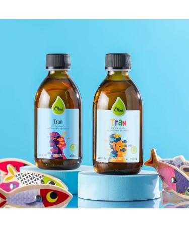 Olini Fish Oil Liquid for Children - Omega 3 EPA DHA Vitamin A & D3 - Natural Liver Support - 100ml Glass Bottle - Buy Online on GoSupps.com