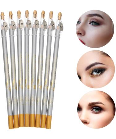 Amosfun 8pcs Tool -in- Eyeliner Pencil Women Sharpener Pen Strokes Eyebrow with Makeup Pencils Girls 1 count (Pack of 1) As Shown - Buy Online on GoSupps.com