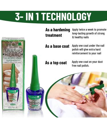 Arobell Iron Nail Hardener 0.4oz - Strengthen Brittle Nails - Unisex Formula - Buy Online on GoSupps.com