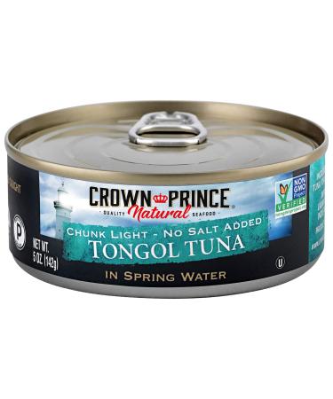 Crown Prince Natural Tongol Tuna Chunk Light - No Salt Added In Spring Water 5 oz (142 g)