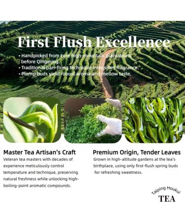 HQZM Premium TaipingHoukui Green Tea 100g 353ozLoose Leaf Tea Orchid Scent Sweet Aftertaste Ideal for Gifting - Buy Online on GoSupps.com