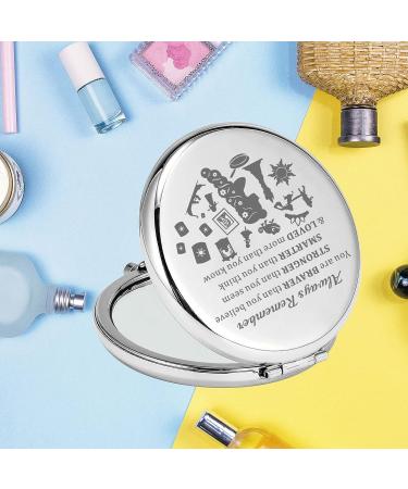Rapunzel Pocket Mirror - Braver, Stronger, Smarter Compact Makeup Mirror for Women & Girls | Princess Tangled Fans Gift - Buy Online on GoSupps.com