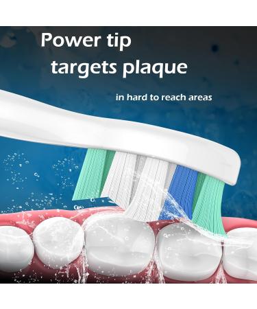Toothbrush Head Compatible with Philips Sonicare - C2 C1 G2 W W2 Replacement Heads | 4 Pack for Optimal Gum Health & Cleaning White/Black - Buy Online on GoSupps.com