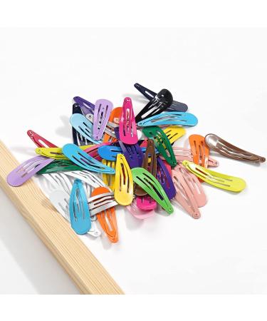 120 Pcs 2 Inch Metal Barrettes Snap Hair Clips - Cute Candy Color Hair Pins for Girls, Teens, and Women - 40 Assorted Colors - Perfect for Birthday Party Gifts - Buy Online on GoSupps.com