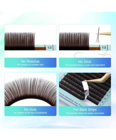 Nagaraku 20 Rows Mixed Size Individual Classic Eyelash Extensions - Dark Brown 0.15 D Curl (7-15mm) | Perfect Volume Eyelashes for Stunning Looks - Buy Online on GoSupps.com