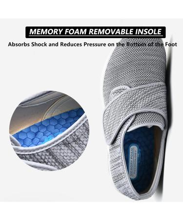 ALASON Diabetic Shoes for Women - Extra Wide Fit Slip-On Orthopedic Walking Shoes - Memory Foam Swollen Slippers for Arthritis and Edema - Non Slip Air Cushion Design - Blue, Size 41EU/Lable44 - Buy Online on GoSupps.com