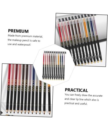 LALAFINA 12pcs Lip Liner Eyeliner Black Eyebrow Pencil Lip Line Pencil Long Lasting Eyebrow Pencil Filler - Buy Online on GoSupps.com