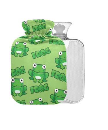 Frogs BAP Free Hot Water Bottle with Cover 2L Large Hot Water Bag for Pain Relief Headaches Neck and Shoulders