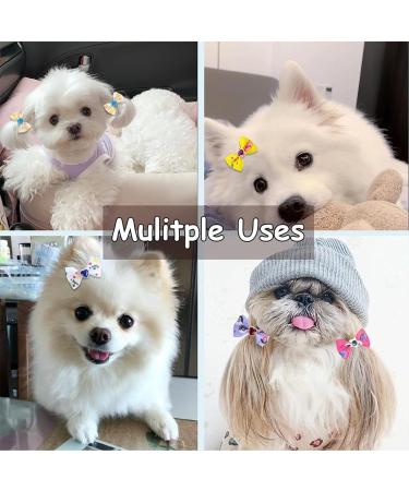 Ustnir 10-Piece Dog Hair Accessories Set Rubber Band Hair Loops for Long-Haired Dogs & Cats - Buy Online on GoSupps.com