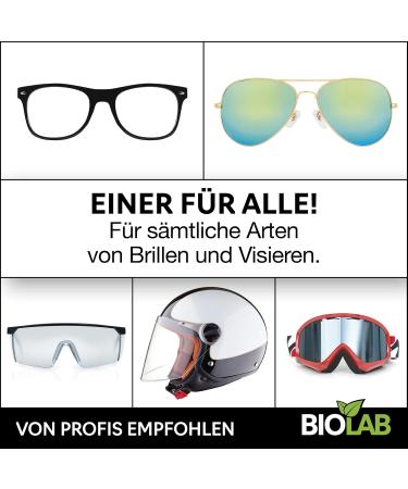 Biolab Organic Glasses Cleaner - 350 ml Savings Pack (100 ml Spray + 250 ml Refill) | Alcohol-Free Silicone-Free Perfect for Glasses & Display Cleaning - Buy Online on GoSupps.com