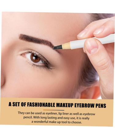 Outanaya 4pcs Four Forked Eyebrow Pencil Cosmetic Finger Holder Protector Eyebrow Pencil Dark Brown Abs - Buy Online on GoSupps.com