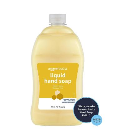 Amazon Basics Milk and Honey Scented Liquid Hand Soap Refill - Triclosan-Free - 56 Fl Oz - Buy Online on GoSupps.com