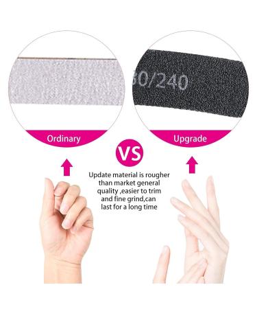 Uraqt 15-Piece Nail Files Set - Double-Sided Disposable Gel Nail Files 180/240 Grit in Purple & Black - Perfect Nail Care Tools & Accessories - Buy Online on GoSupps.com