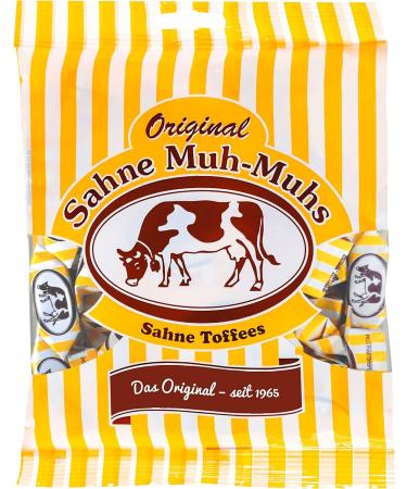 Sahne Muh-Muhs Original - Bonbons Caramel mous la cr me - L'original depuis 1965 un plaisir cr meux unique Sans colorants ni conservateurs sans gluten Muh-Muhs - 215g