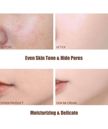 BB Cream Foundation Even Skin Tone Moisturizing Full Coverage Foundation Anti-Redness Lightweight Smoothing Foundation Colour Correcting Brightening Face Cream - Buy Online on GoSupps.com
