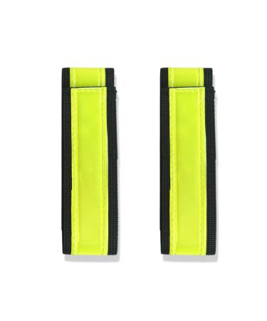 Vincita Reflective Bands - Highly Visible Safety Reflective Bands for Cycling, Walking, Running, and Hiking - Suitable with Molle Webbing On Backpack (Pair of 2) Green