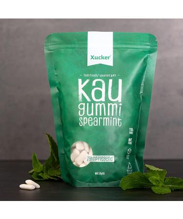Xucker Sugar-Free Dental Care Chewing Gum - Vegan Xylitol Spearmint & Freshmint (2x600g) - Refills for Fresh Breath - Buy Online on GoSupps.com