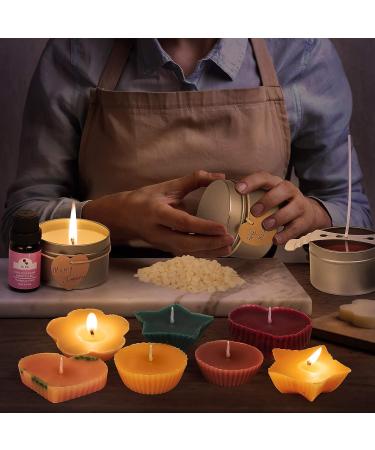 Deluxe Candle Making Kit - Supplies for DIY Crafts, Beeswax, Dyes, Fragrance Oils, Thermometer, Tins, Molds & More - Buy Online on GoSupps.com
