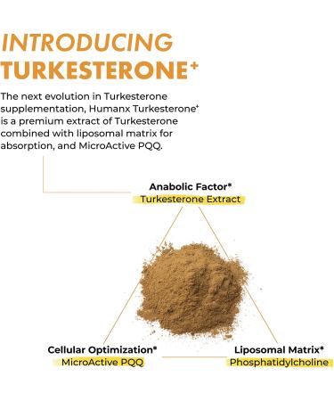 Turkesterone 800mg - USA Third Party Tested - Natural Anabolic Supplement for Muscular Development & Athletic Performance - Non GMO Vegan - By Humanx - Buy Online on GoSupps.com