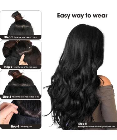 20 Inch Chestnut Brown Halos Hair Extension | Invisible Wire Hair Extensions | Long Wavy Synthetic Hair Pieces for Women - Buy Online on GoSupps.com