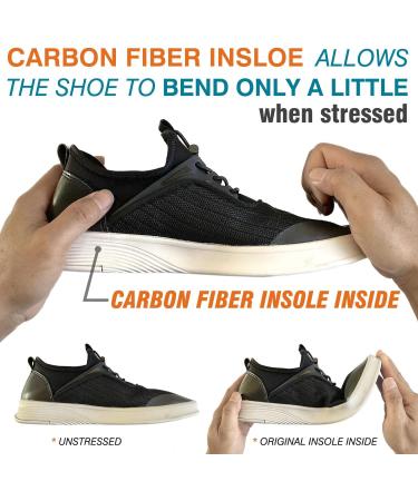 Carbon Fiber Insole for Foot Conditions - Arthritis, Mortons Toe, Turf Toe | 1 Piece 23.5cm (Women's Size 8, Men's 7) - Buy Online on GoSupps.com