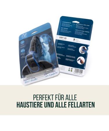 Happilax Dog Deshedding Brush | Undercoat Grooming Tool for Loose Hair Removal | 100mm Blue-Black - Buy Online on GoSupps.com