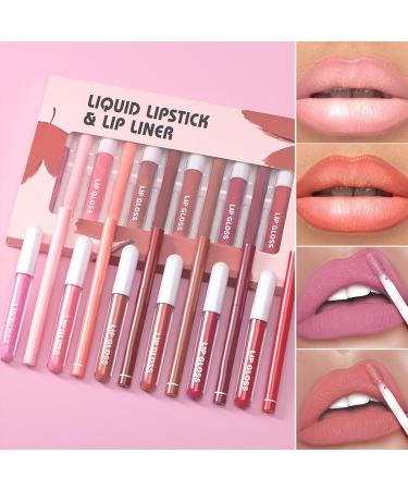  Hugsweet Hugsweet Lipstick Set with Lip Liner Lip Pencil and Lipstick | Lip Pencil Set | Long-Lasting Liquid Lipstick Set - Buy Online on GoSupps.com