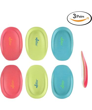 Softior Women's Comfort Memory Heel Cushions 3-Pack for Heel Pain & Plantar Fasciitis Relief - Large Size (9-14) - Pack of 6 - Buy Online on GoSupps.com