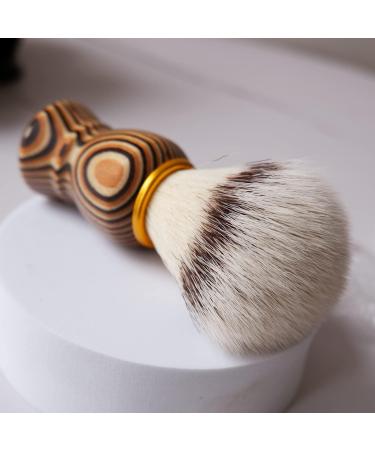 Ultra-Dense Synthetic Hair Shaving Brush - Wooden Beard Brush for Professional Salon Use | Barber Shop Shaving Tool with Wood Grain Design - Buy Online on GoSupps.com