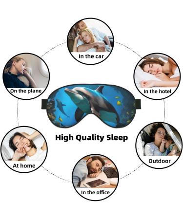 3D Underwater World Fish Dolphin Sleep Mask - Adjustable Breathable & Stylish Eye Mask for Ultimate Comfort - Buy Online on GoSupps.com