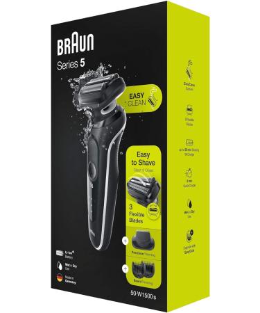 Buy Braun Series 5S Electric Razor for Men - 3 Flexible Blades Beard Trimmer 50 Min Runtime Wet & Dry EasyClick - International Shipping - Buy Online on GoSupps.com