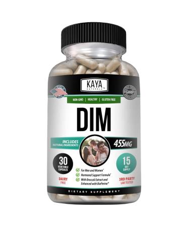 Kaya Naturals DIM Ultra (30 Capsules) | DIM Supplement for Women and Men | Vegetable Capsules with Broccoli Extract & BioPerine | Herbal Supplement for Hormonal Support Acne Menopause and Prostate 30 Count (Pack of 1)