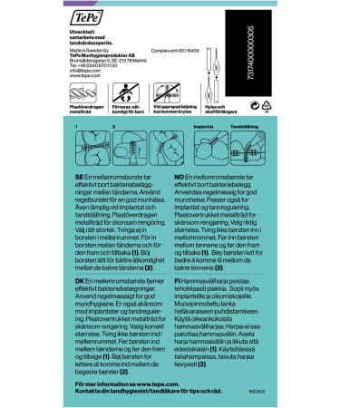 TEPE 1.1mm Size 6 Interdental Brush 8 Count - Violet | Pack of 1 - Buy Online on GoSupps.com