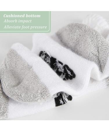 +MD Bamboo Diabetic Dress Ankle Socks | Seamless Toe & Cushion Sole | 10-13 Size | 6 Pairs White - Buy Online on GoSupps.com