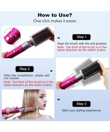 Buy Small Firm Straightening Brush for Dyson Airwrap Styler | Pink Hair Styling Comb Attachment - Optimize Your Hair Routine! - Buy Online on GoSupps.com